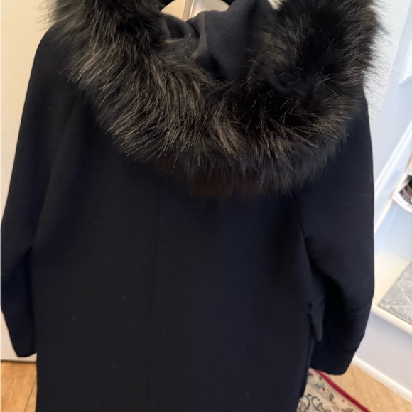 Zara Black Hooded Cape Coat - Picture 2 of 3